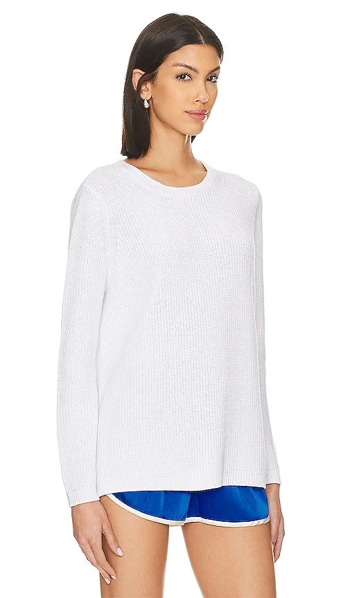 525 Emma Crewneck Sweater in White