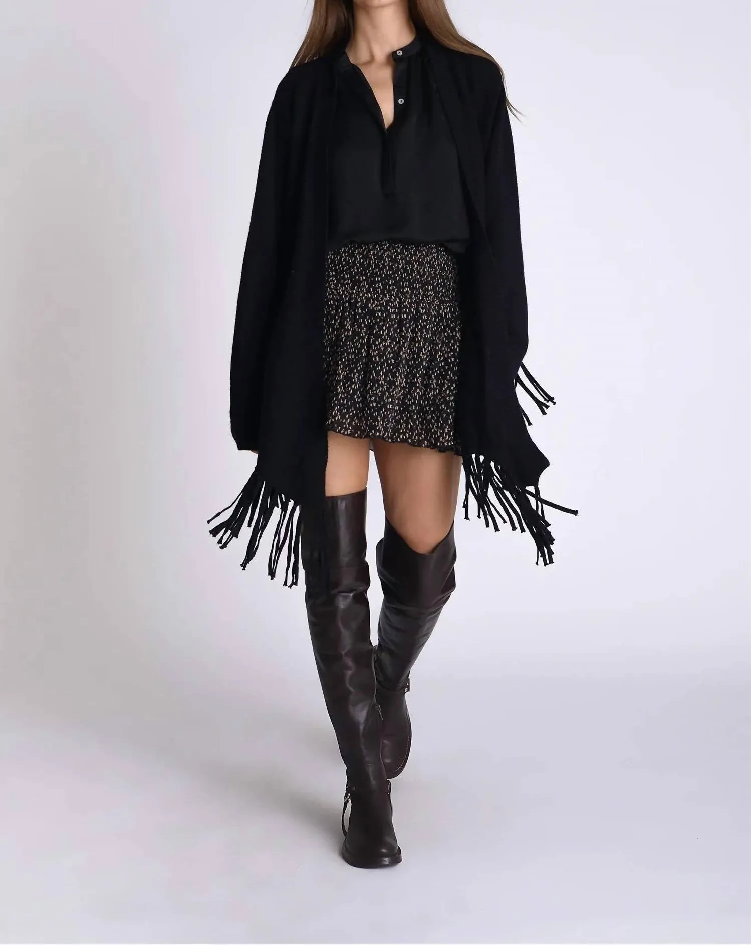 ANGEL CARDI W/ FRINGES