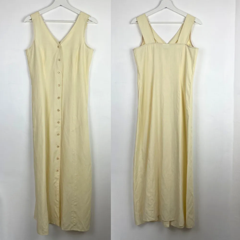 Button Up Cream Dress - SMALL