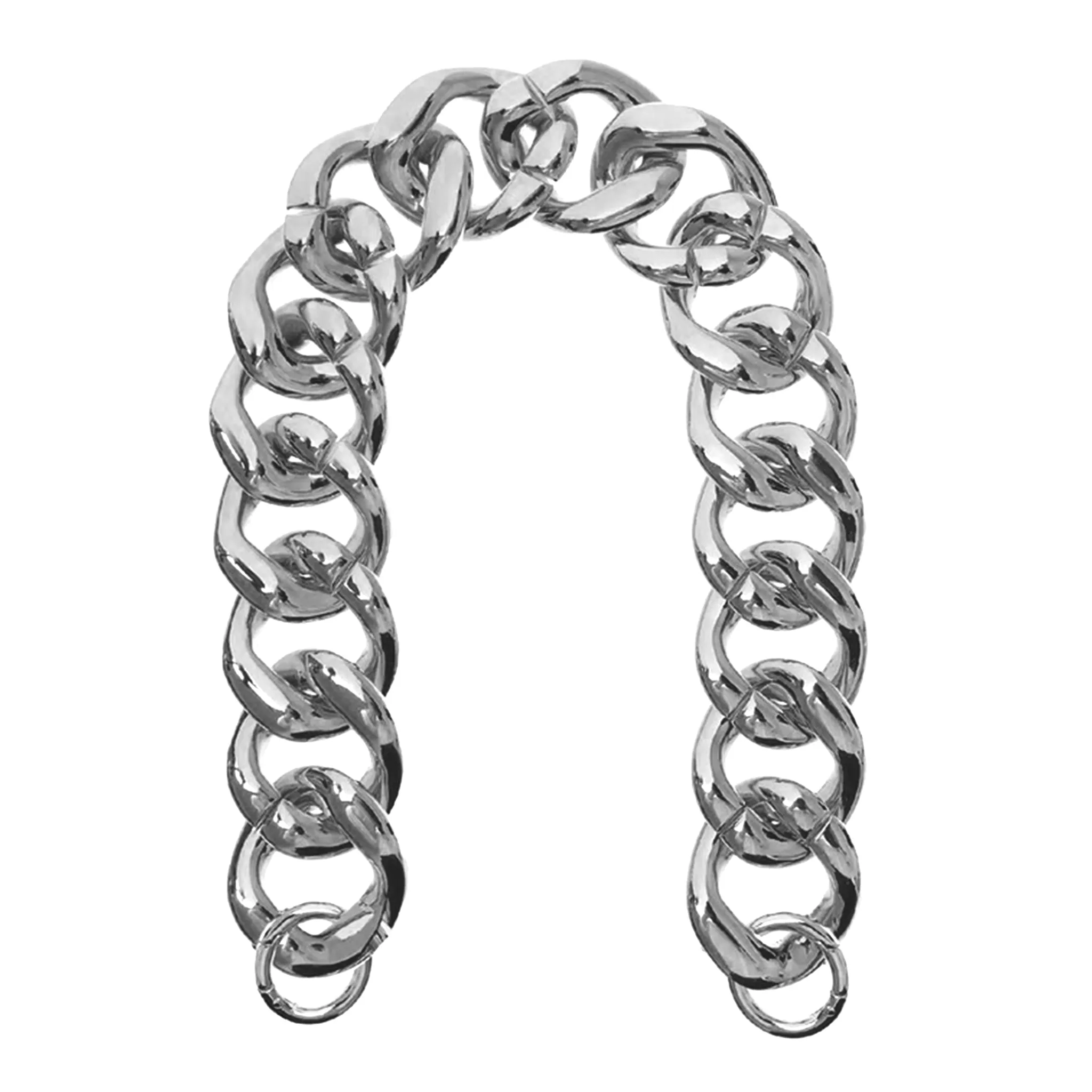 Chunky Metal Bag Chain - Silver