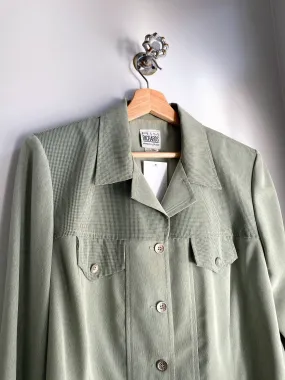 Green Checkered Button Up