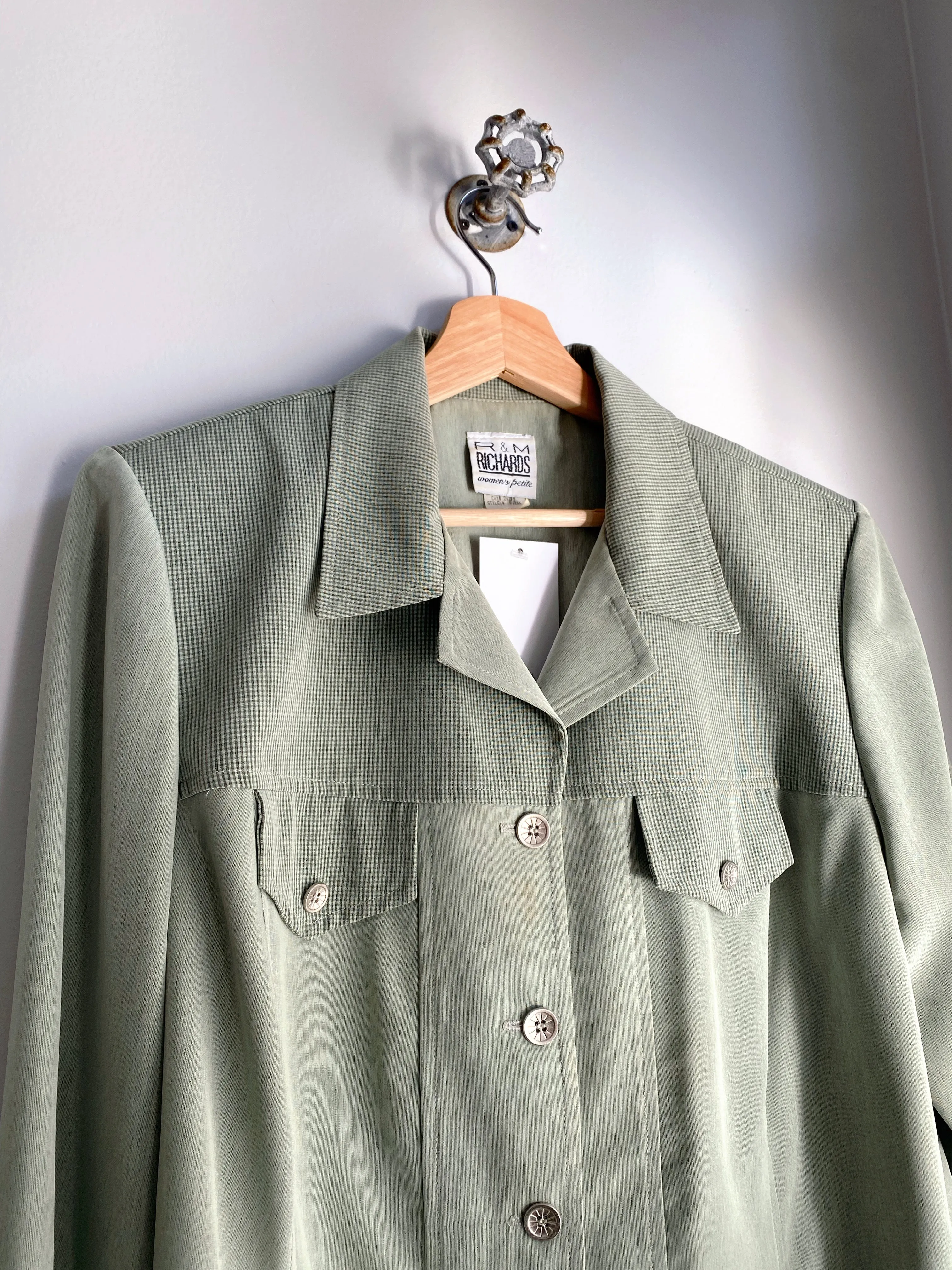 Green Checkered Button Up