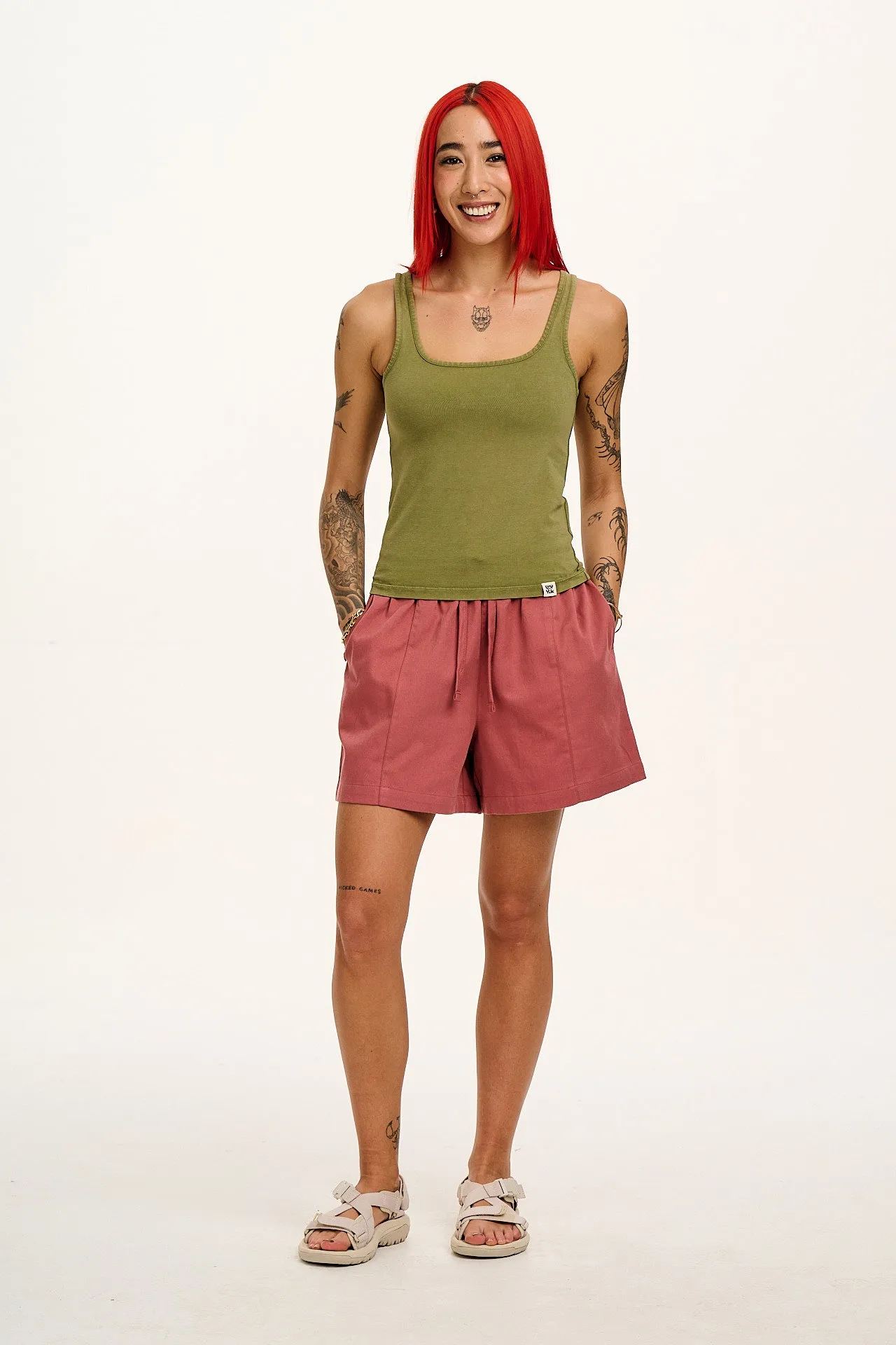 Jett - Vest Top in Herb Garden Green