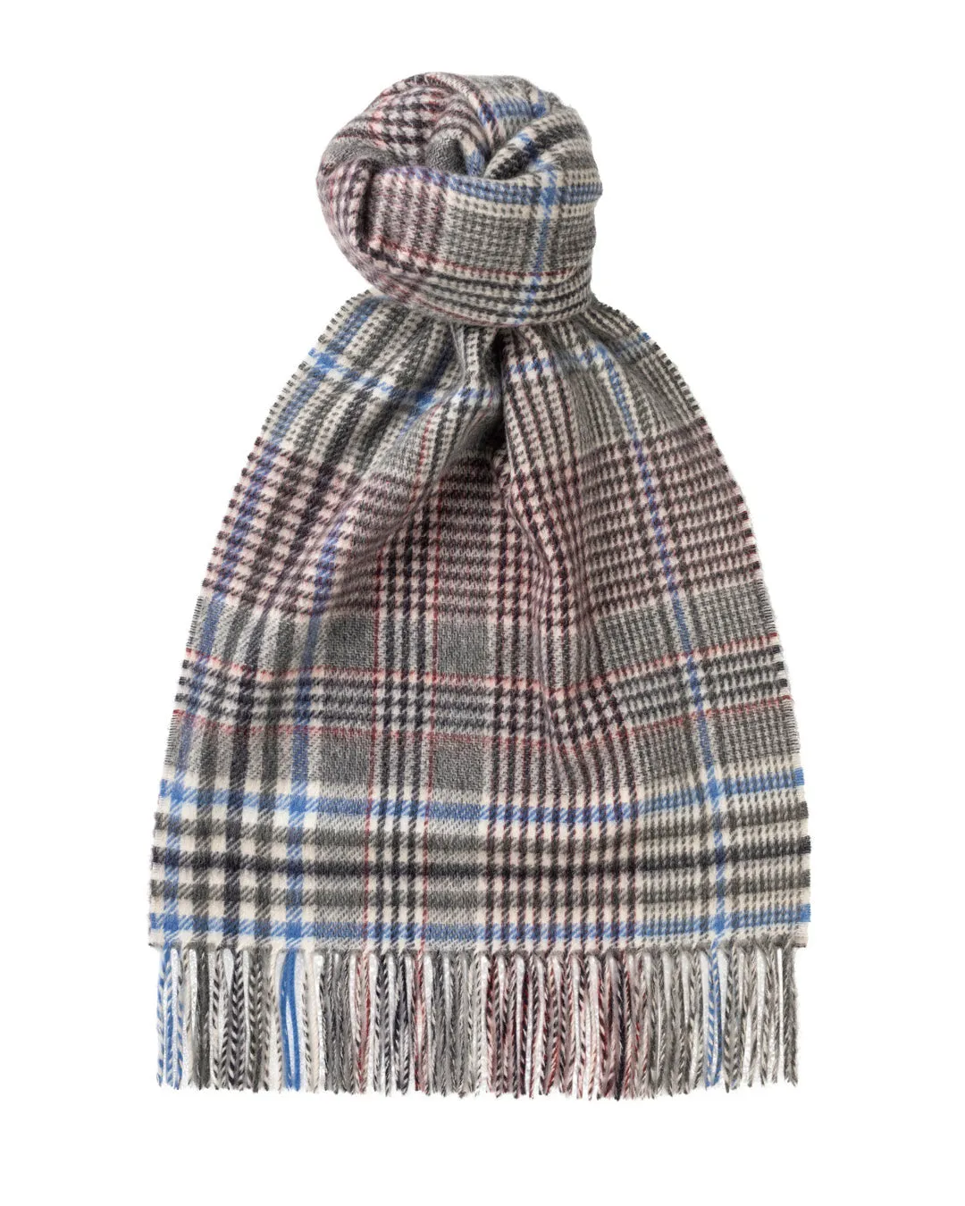 Joshua Ellis - Cashmere Tweed Scarf White