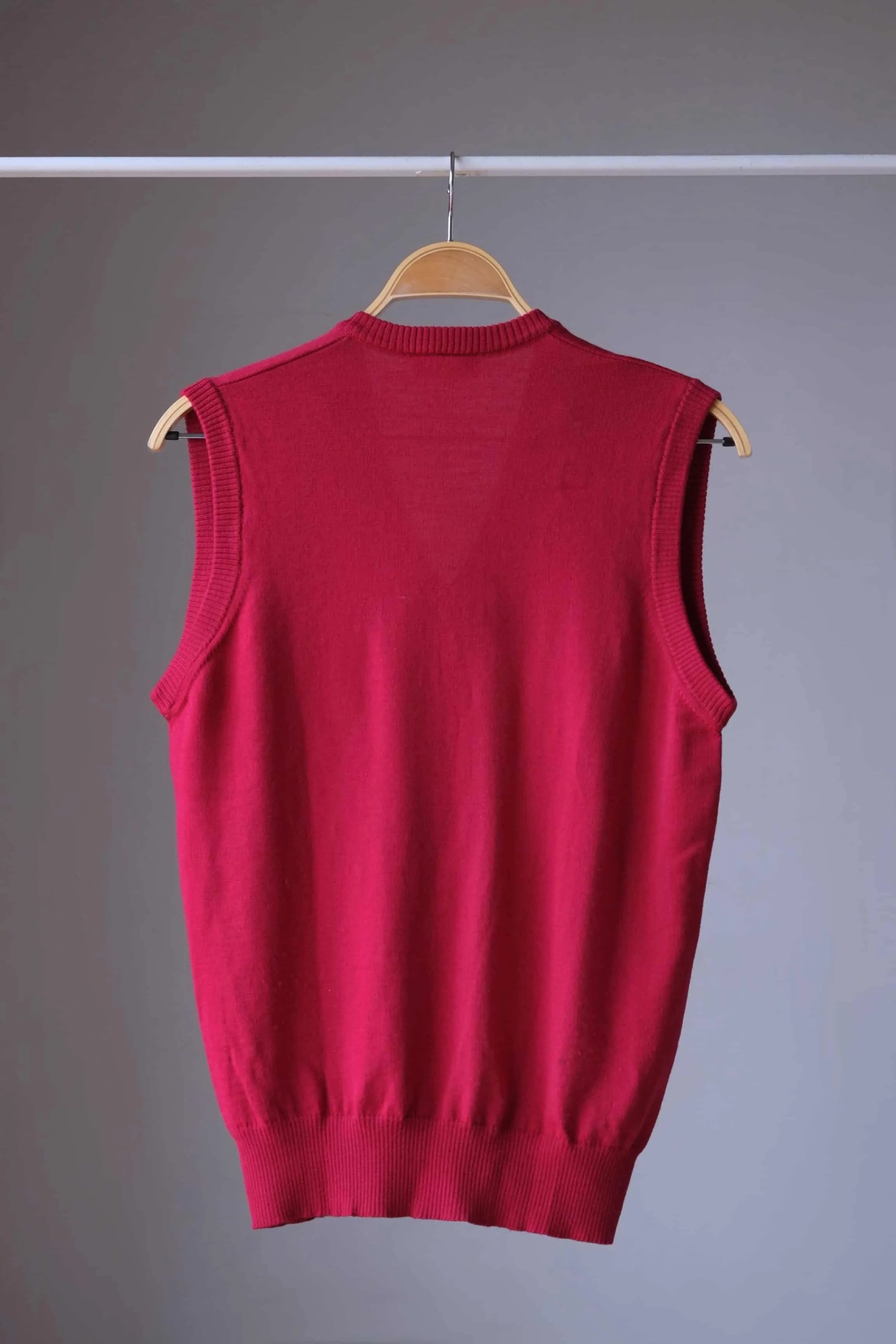 LACOSTE Vintage 1980's Sweater Vest - Classic V-Neck