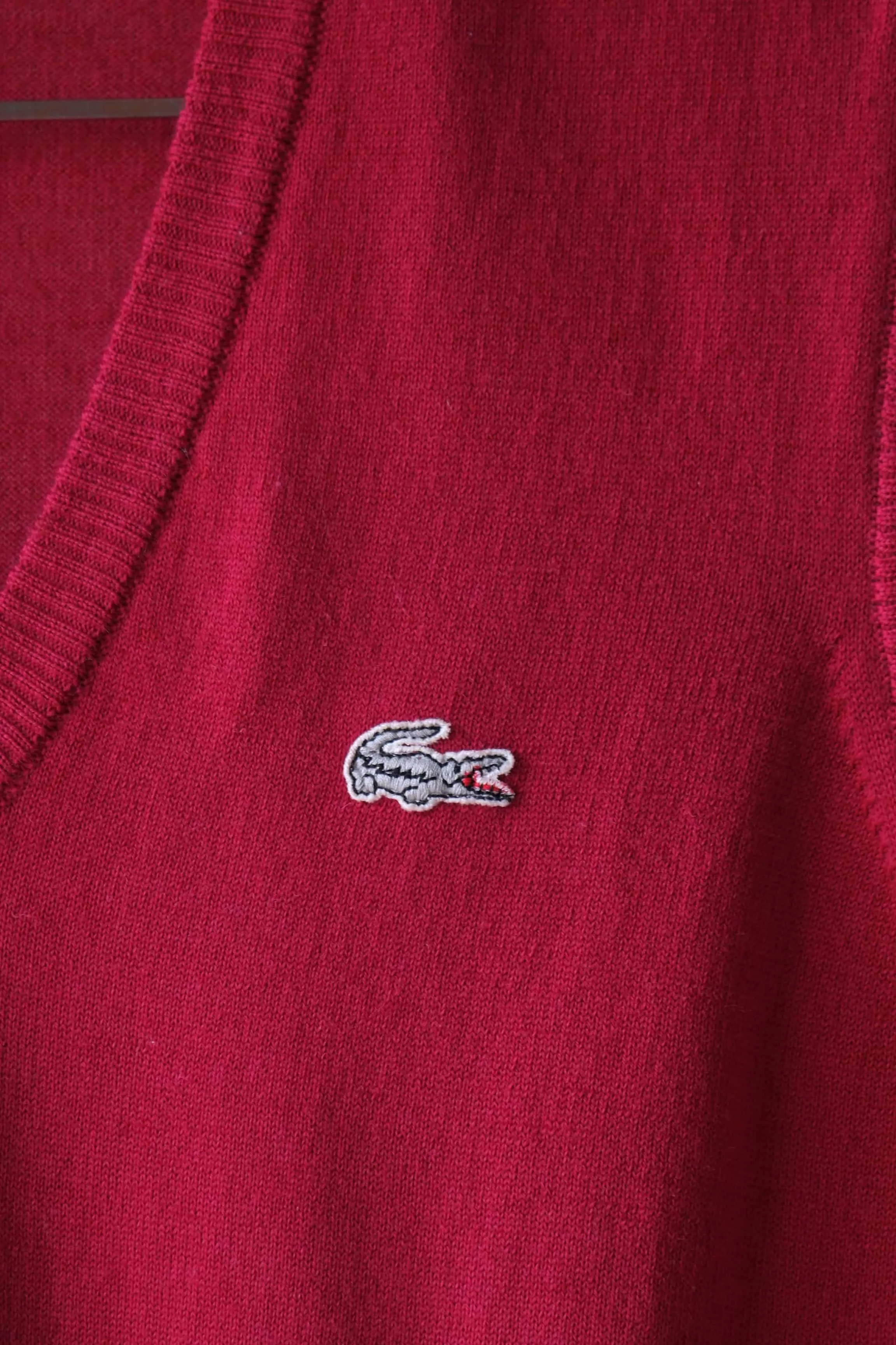 LACOSTE Vintage 1980's Sweater Vest - Classic V-Neck