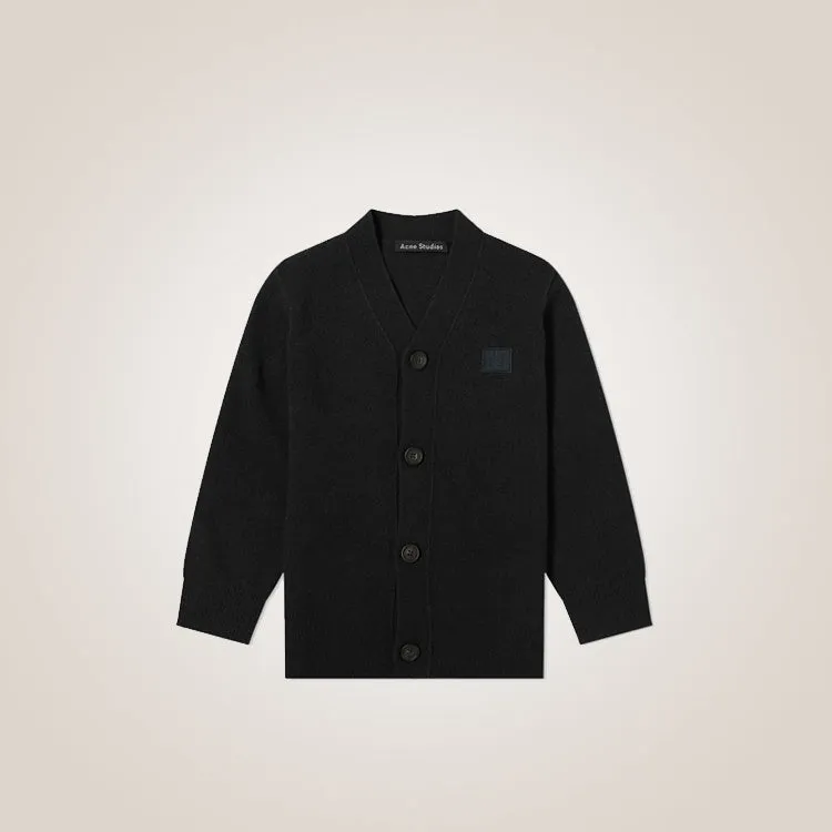 Mini Face Patch Wool Cardigan