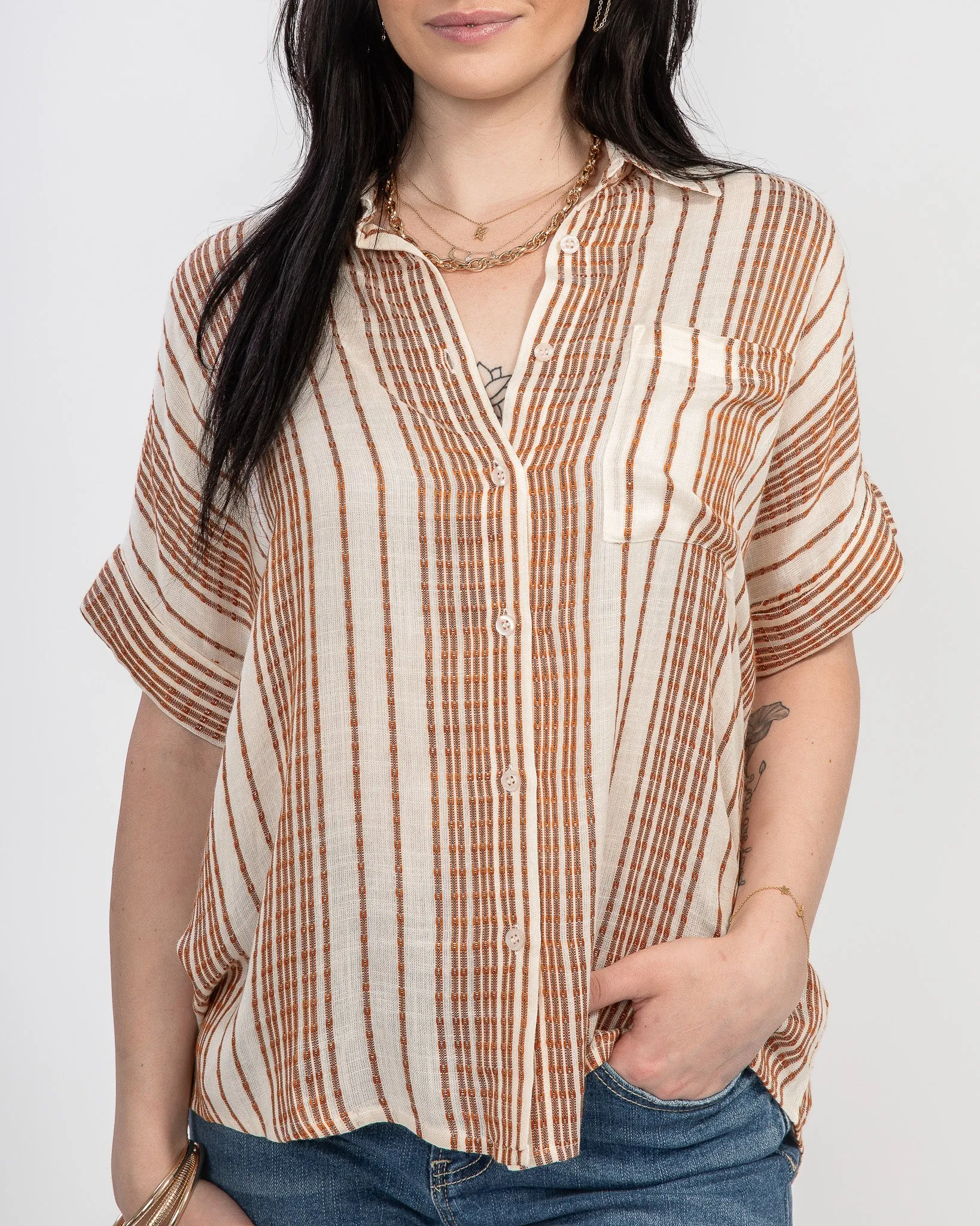 Pina Colada Button-Up