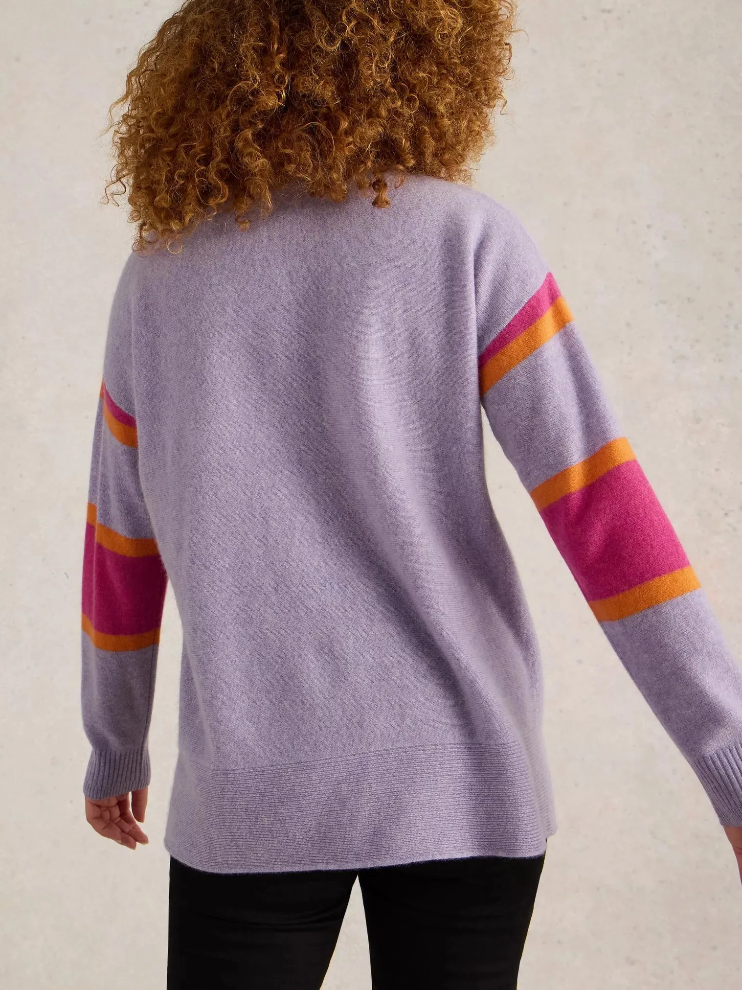 WHITE STUFF - HOLLY STRIPE CASHMERE