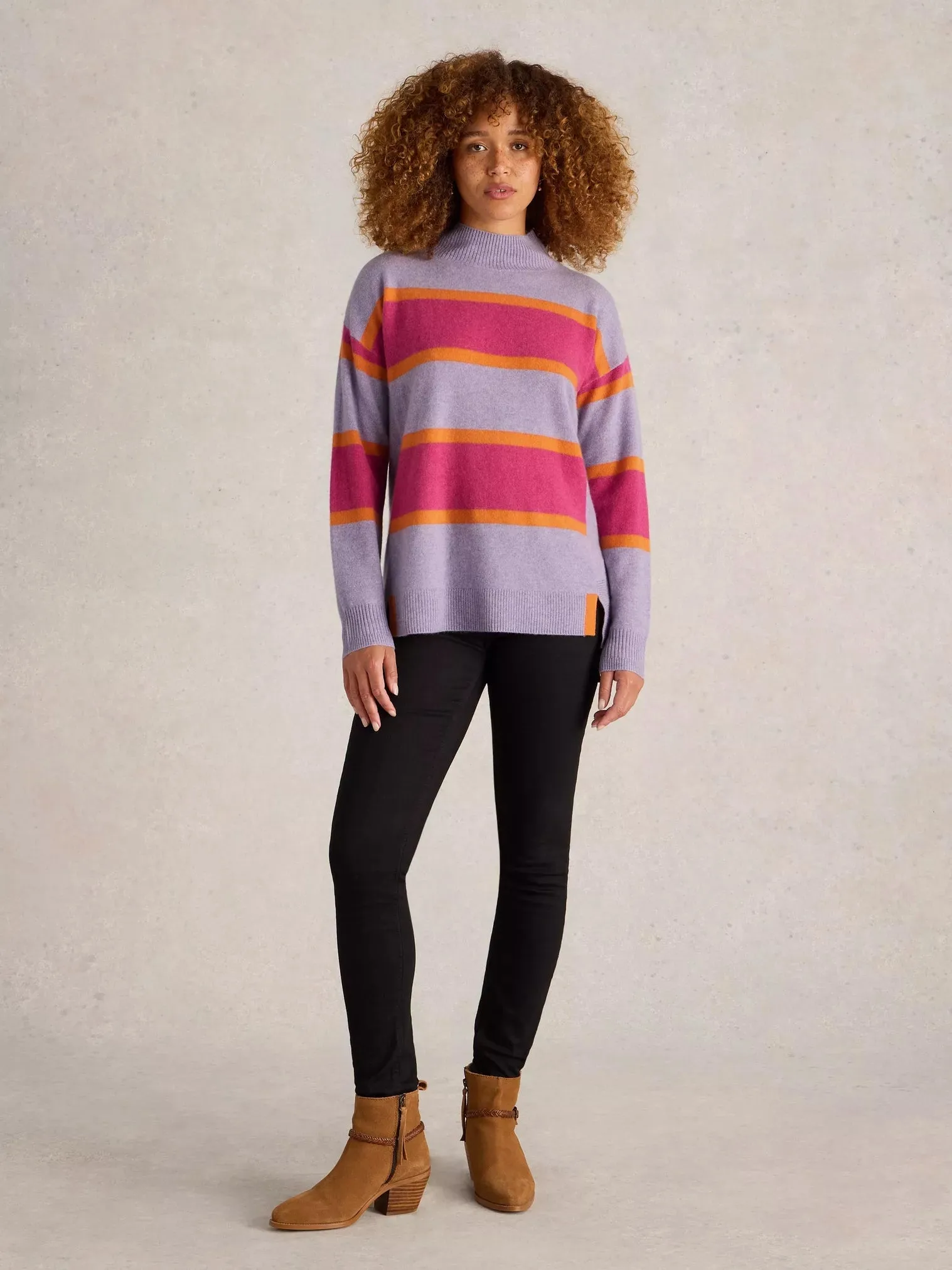 WHITE STUFF - HOLLY STRIPE CASHMERE